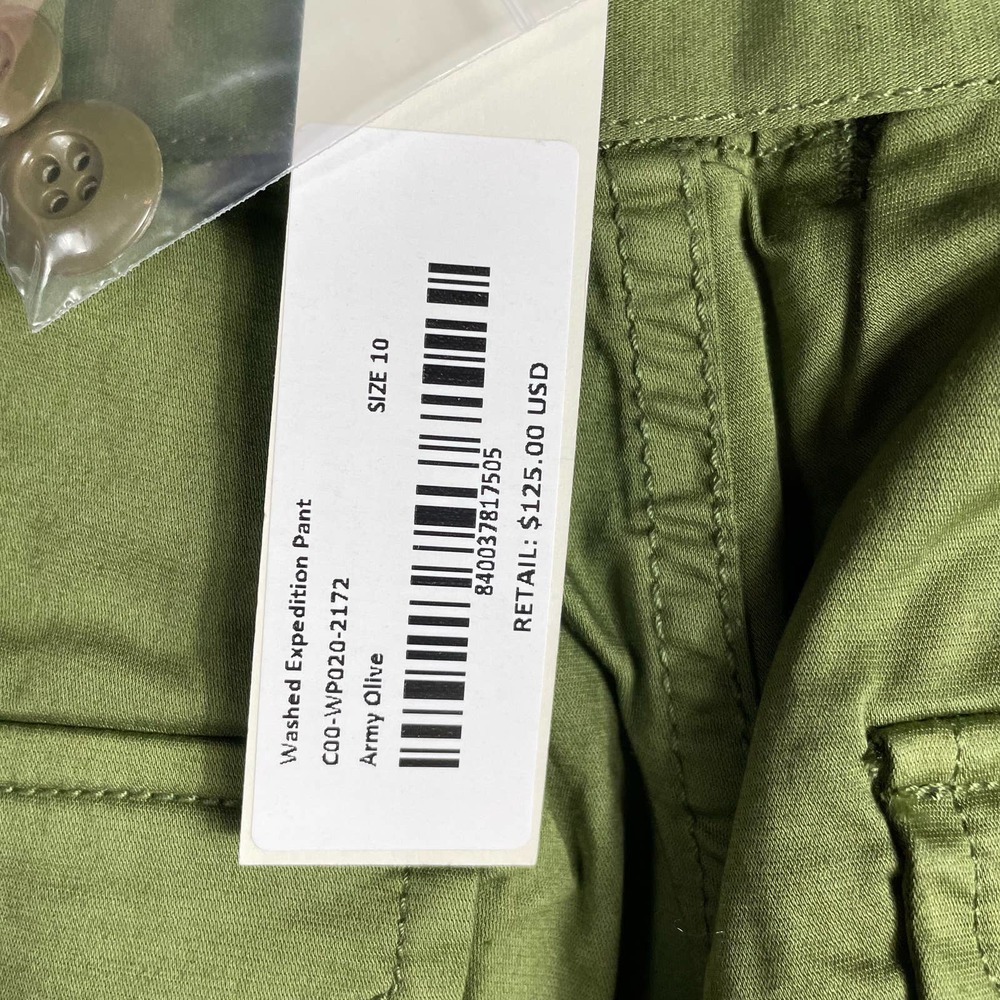 SOLD-NEW Alex Mill Washed Expedition Pant in Army Olive Green Cropped Sz 10 - Picture 7 of 10